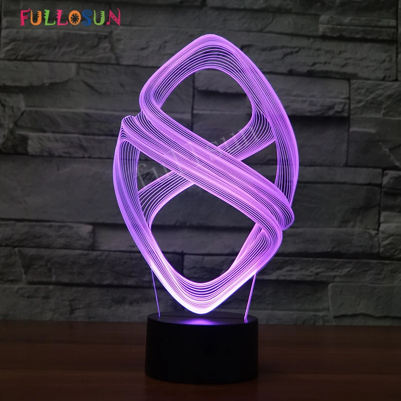 Свет в ночь Творческий абстрактный 3D LED Настольная лампа проектор USB лампа для подарок к празднику