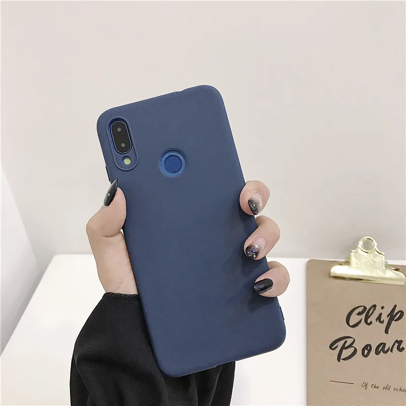 Однотонный силиконовый чехол карамельного цвета для huawei p20 lite p20lite p20 pro p30 желтый милый чехол для телефона из ТПУ - Цвет: navy