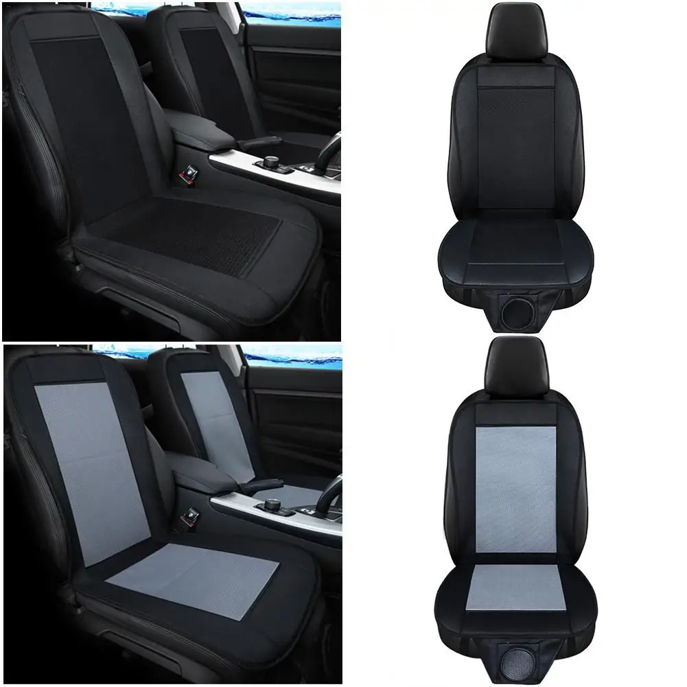 

2019 12V Cooling Car Seat Cushion Cover Air Ventilated 2 Speeds Low/high Fan Conditioned Cooler Pad Black/Grey Optional