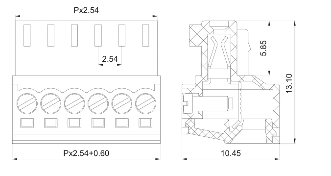 KF2EDGK 2,54 2P~ 12P PCB вставные клеммные блоки 15EDGK 2,54 мм 2PIN~ 12PIN MC 0,5/2-ST-2, 54 PHOENIX DEGSON KEFA