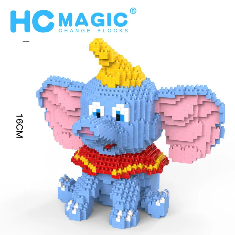 HC мини блоки мультфильм Dumbo Модель Строительные кирпичи милый слон Brinquedos образовательные игрушки для детей рождественские подарки 1022