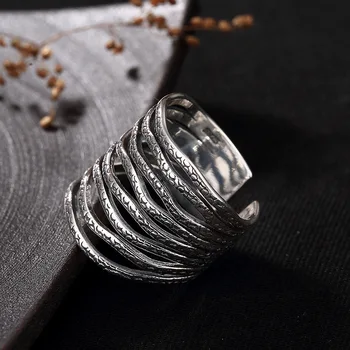 

100% Pure 925 Sterling Silver Jewelry Rings Punk Mens Signet Ring For Women Special Christmas Gift FR020