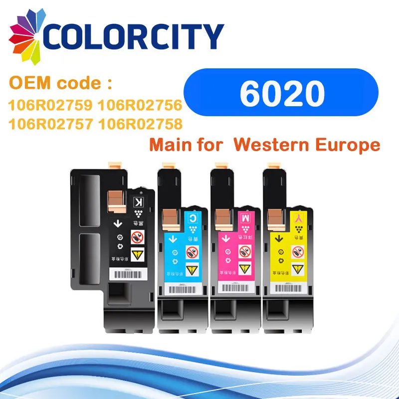 1 компл. COLORCITY совместимый тонер-картридж для Xerox Phaser 6020 6022 Workcentre 6025 6027 принтер для 106R02759/2756/2757/2758