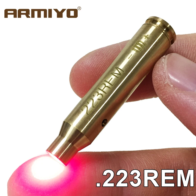 Armiyo CAL:. 223 223REM 5,56 мм картридж латунный диаметр прицел Sighter Boresighter Red Dot лазерный охотничий аксессуар без батареек