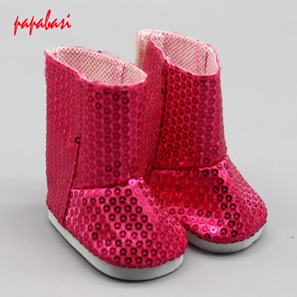 fashion Sequins Boots for 18 inch girl doll as as fit 43cm 1/3 baby doll Birthday Gift doll