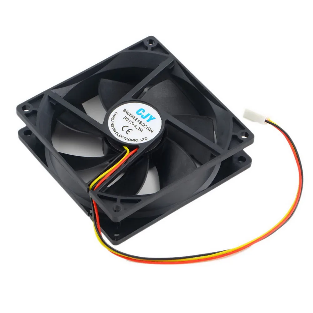 12V 3Pin Вентилятор Cooler 9 см x 90x25mm 90 мм 65 CFM DC вентилятор охлаждения для ПК Процессор радиаторы кулер