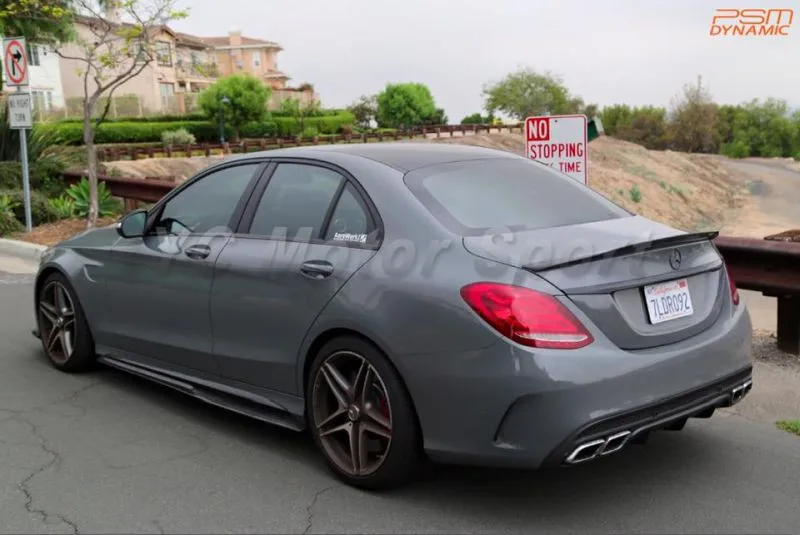 2015-2016 Mercedes Benz W205 C63 PSM Style Rear Diffuser FRP (8)