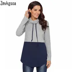 Zmvkgsoa Blusas Для женщин блузка Туника Блузки футболка с длинными рукавами футболки топы для девочек Кофты Camisetas Poleras Mujer Verano Q251268