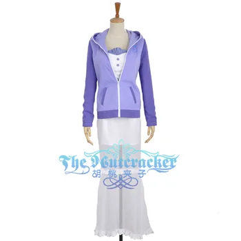 

Tojo Nozomi Cosplay Costume Love Live! Unawakened Animal Sportswear Custom Made Lavender Hoodie Women White Tulle Mermaid Dress