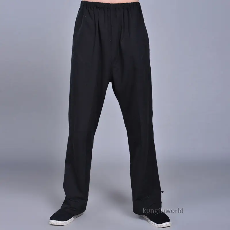 100% Cotton Kung fu Tai chi Pants Wushu Martial arts Wing Chun Clothing Training Trousers