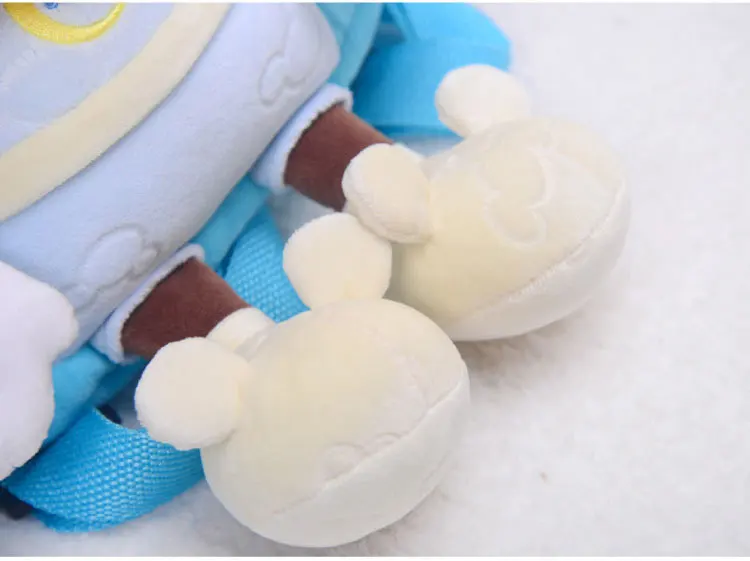 Original DISNEY Mickey Minnie Plush Backpacks Mickey Mouse Cute Cartoon Plush Bags Soft Toys For Children Gifts
