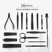 16 In 1 Stainless Steel Manicure Pedicure Kit Nail Scissors Grooming Kit with Case 789