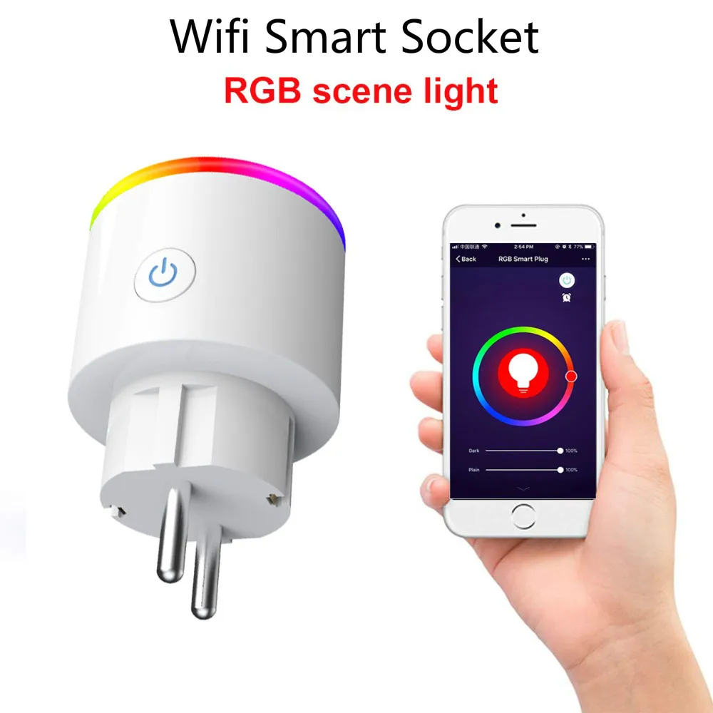 

Smart Charger for EU Wifi Smart Socket Power Monitoring Energy Saver Works With Google Home Mini Alexa IFTTT Smart Life APP