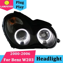 Автомобильный головной светильник для Benz W203 головной светильник s Год 2000-2006 C180 C230 C280 C320 светодиодный головной светильник Биксеноновые линзы с DRL передний светильник