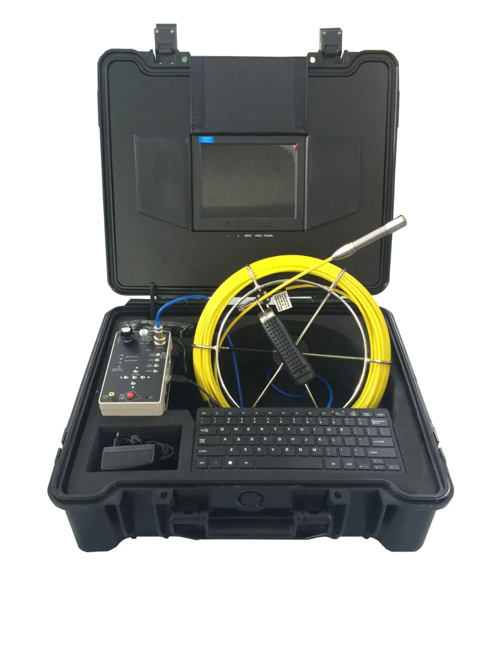 

Vicam 16mm mini sewer video inspection camera 30m cable push rod pipe camera with DVR control box and keyboard function