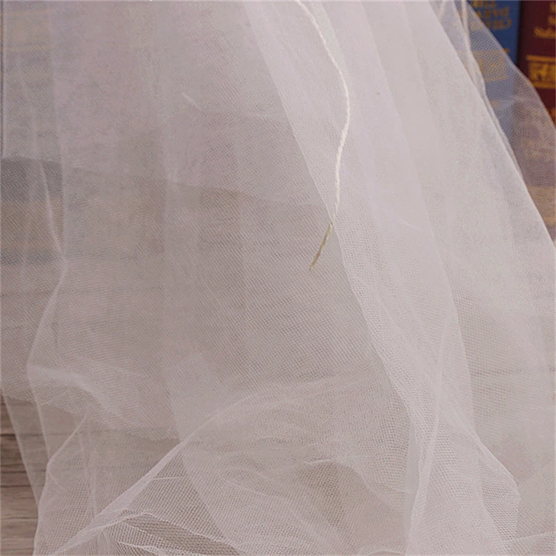 CC Ювелирные изделия Шарм ободки Фата невесты белый и короткие головка цветка платье простое двойное обнаженной марли Свадебные Интимные аксессуары 8836
