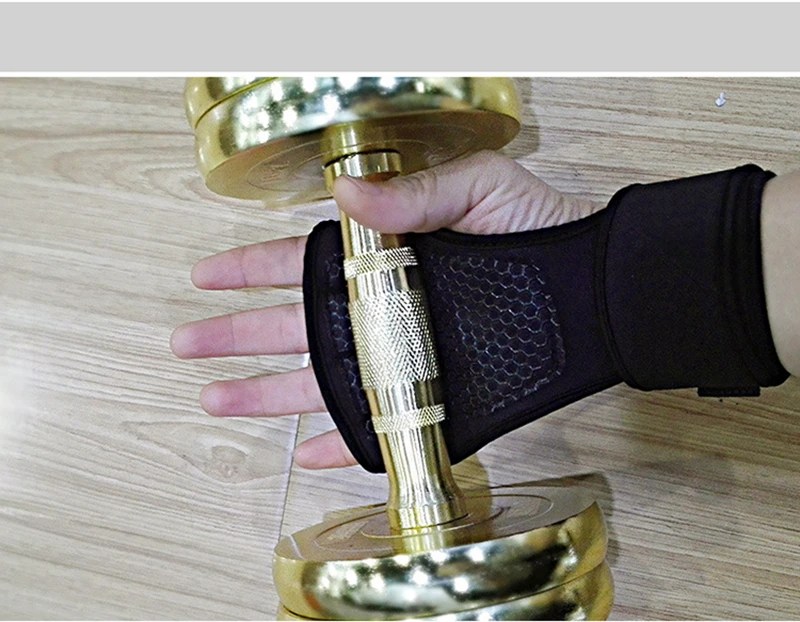 New 1 Pair Weight Lifting Training Gloves Women Men Fitness Sports Body Building Gymnastics Grips Gym Hand Palm Protector Gloves (28)