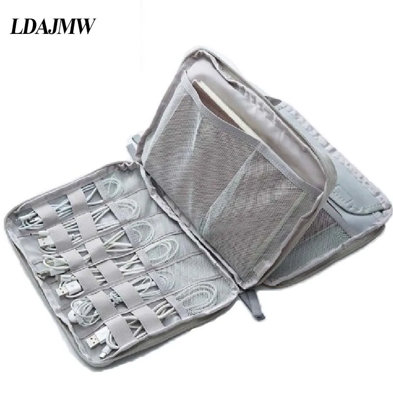 

LDAJMW Shockproof USB Cable Earphone Storage Bag Flash Drive Organizer Digital Gadget Holder Travel Mobile Ipad Gadget Devices