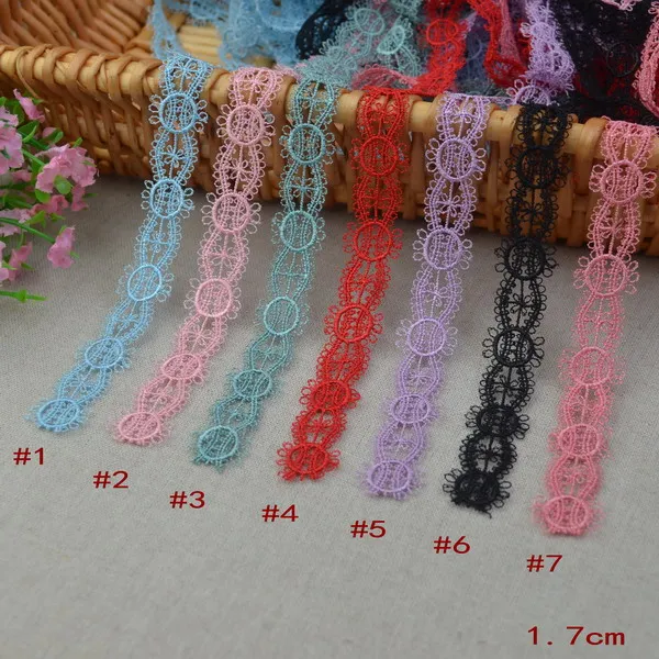 

1/meter 7 color into the texture of water soluble lace [5s073] 1.7cm width