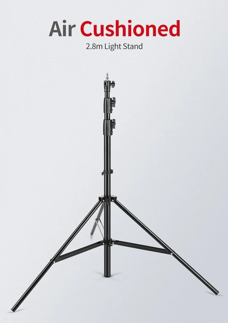 NEEWER Air Cushioned Aluminum Light Stand, 9.8ft/3m Adjustable Photography Stand With Boom Arm, Counterweight, Sandbag, 1/4" Screw For Softbox, Studio