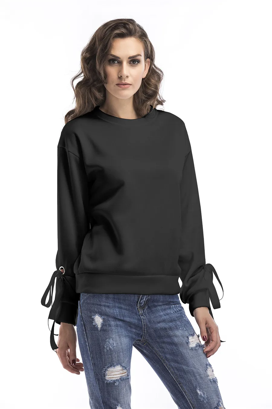 Gladiolus New Fashion Spring Autumn Sweatshirt Women O-Neck Lace Up Long Sleeve Pullover Women Hoodie 2019 Ladies Tracksuit Tops (13)