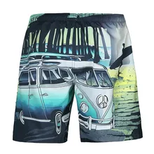 Брендовые пляжные шорты с 3D Цифровым принтом с автомобилем, пляжные шорты мужские летние шорты для спа хипстеров Одежда для мальчиков бермуды masculina Прямая поставка