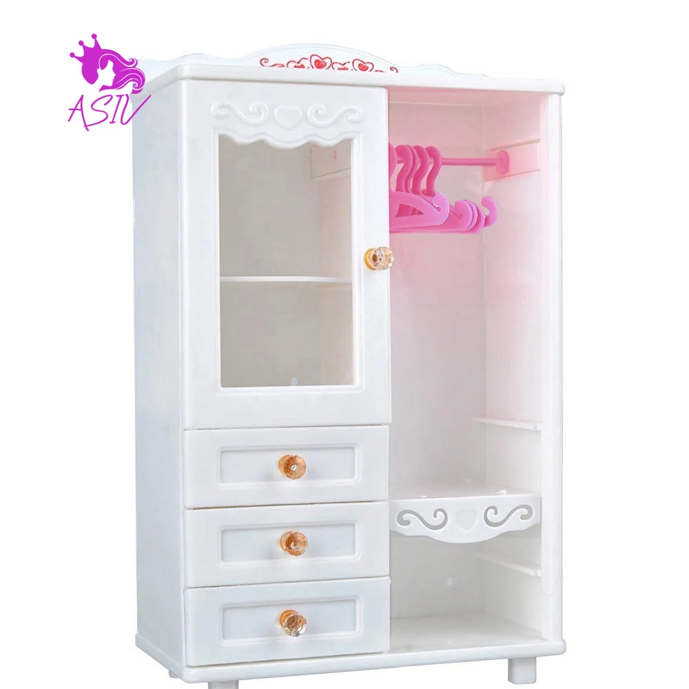 Dollhouse Meubles Armoire Placard et Cintres pour Poupée Barbie
