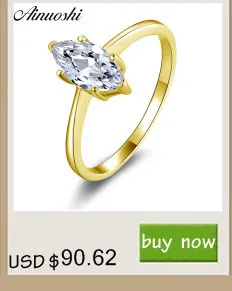 AINUOSHI 14 K массивная, желтая, Золотая обручальное кольцо Трендовое 1 CT огранка маркиз имитация бриллианта Женское Обручальное кольцо для помолвки кольца