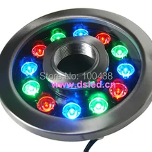 Нержавеющая сталь, сертификат Европейского соответствия, сертификат независимого Испытательного и сертификационного P68, Высокая мощность 12 Вт светодиодный RGB подсветка для бассейна, светодиодный RGB для фонтана, DS-10-38-12W-RGB, 24 В постоянного тока, 2 года гарантии