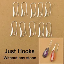 100X сделай сам, изготовление 925 пробы, серебряные ювелирные изделия, фурнитура для крючков, серьги, зажимные проволоки для ушей, бусины из кристаллов