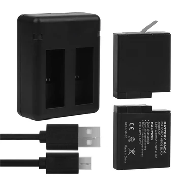 

2pcs 1220mAh Chargeable Battery with Dual Charger for Gopro Hero 5 6 7 EM88