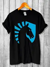 

Dota 2 Pro League Team Liquid Logo Horse T-Shirt Top Quality T Shirts Men O Neck Top Tee Tee Shirt Short Sleeve Tops