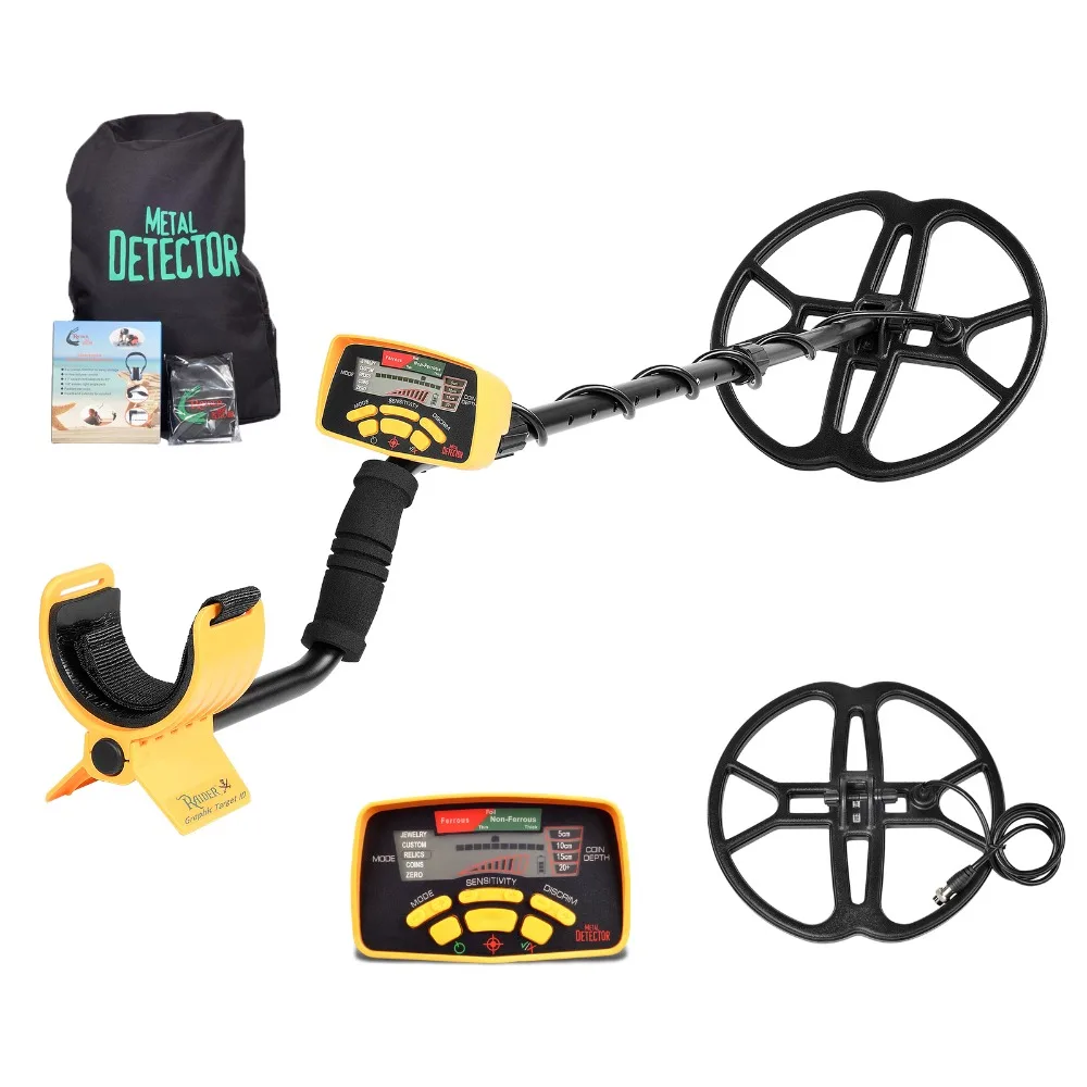 Goedkoop Professionele Underground Metal Detector MD6350 Gold Digger Treasure Hunter MD 6350 LCD Display Pinpointer Metaldetektor Coil