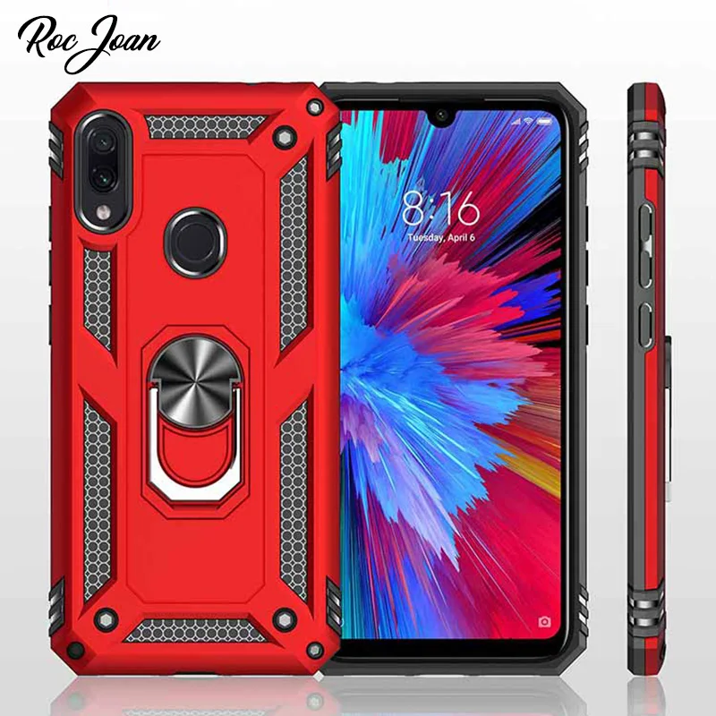 

Roc Joan Finger Ring Amor Case For Xiaomi Mi 9 Redmi Note 7 Stand Cover Full Protection PC and Soft TPU Back Coque