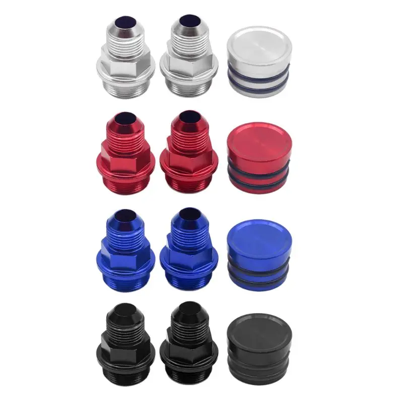 

Rear Block Breather Fittings & Plug Kit FOR B16 B18C Catch Can M28 To 10AN