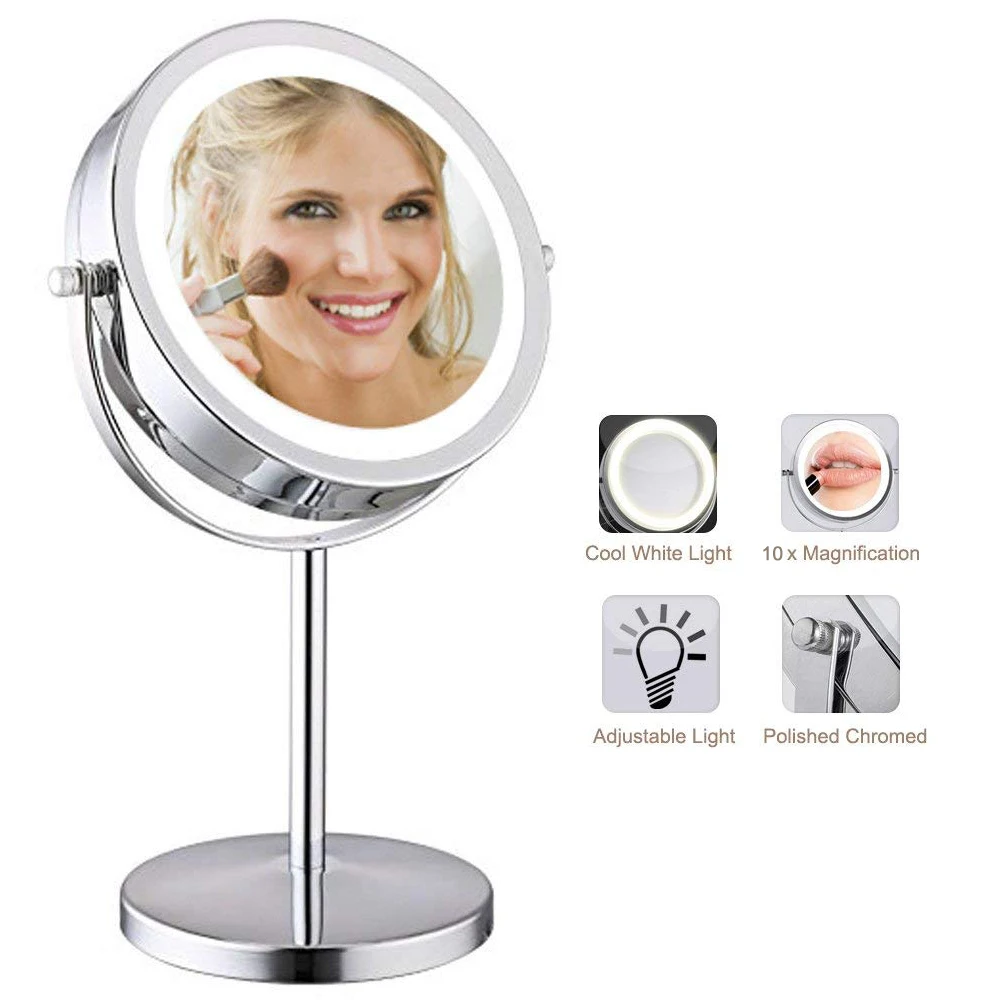 

6 Inch 5X Magnifying LED Vanity Mirror For Daily Makeup