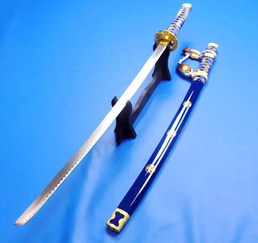 

S0454 ANIME HAKUOUKI JINTACHI SAKURA TACHI SAMURAI SWORD W/ NAVY SCABBARD 41"