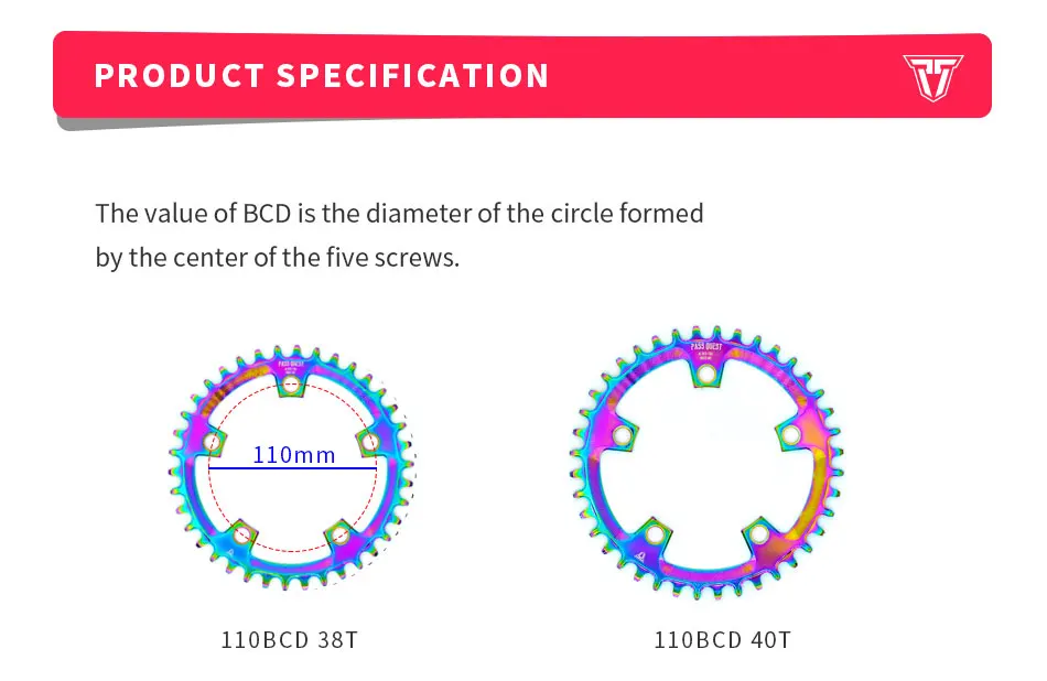 110/5 BCD 110BCD титановый шоссейный велосипед узкое широкое цепное кольцо 38 T-52 T велосипед велосипедная Звездочка для Sram 3550 APEX RED Crankset