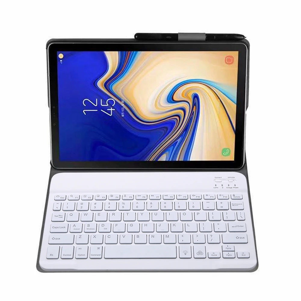 Bluetooth клавиатура чехол для Samsung Galaxy Tab A 10,1 дюймов (2019) SM-T510 T515 кожаный ударопрочный чехол-подставка
