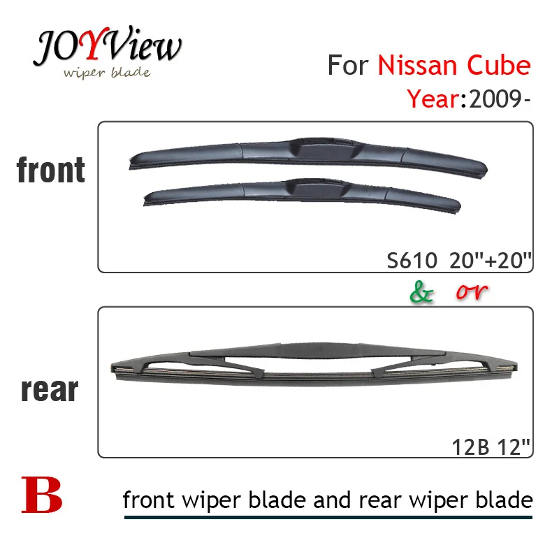 Toyota Auris Front Wiper Blades Windscreen 26/" 16/" Hook Type Wipers 07-12