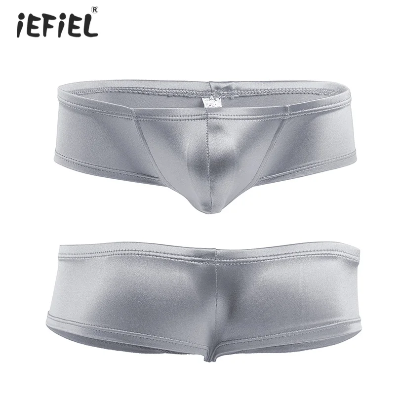 Сексуальное мужское нижнее белье Wetlook Bulge Pouch низкая талия бикини боксершорт Гей