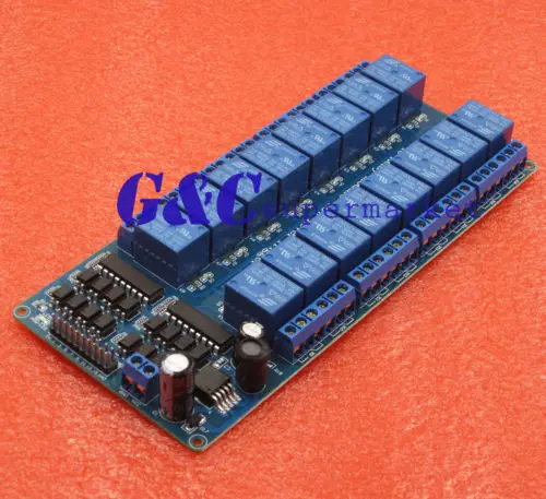 

16-Channel 12V Relay Shield Module wiht optocoupler LM2576 Power supply