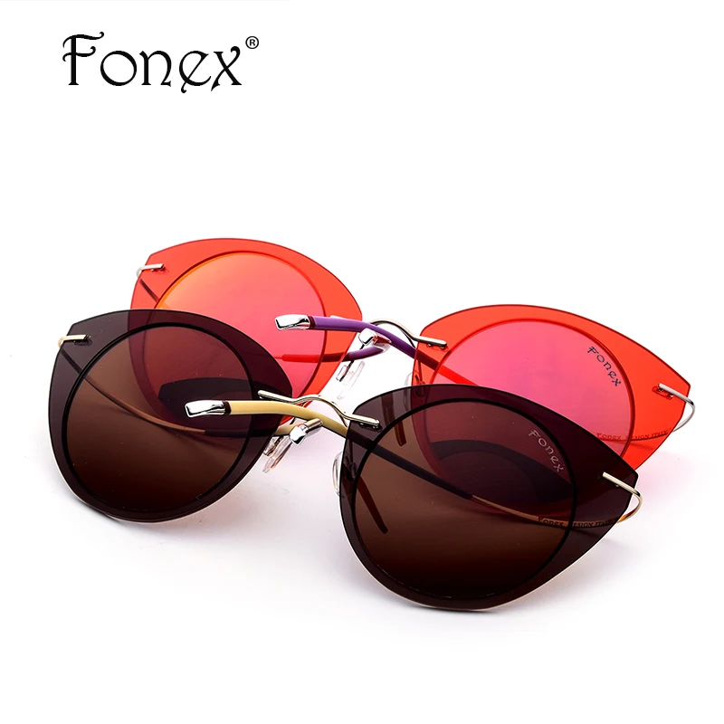 Titanium Alloy Sunglasses Women Brand Designer Polarized Sunglass no Screw Eyewear Oversize Cateye Sun Glasses 76123 Titanium Alloy Sunglasses Women Brand Designer Polarized Sunglass no Screw Eyewear Oversize Cateye Sun Glasses 76123