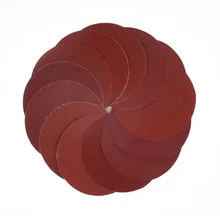 50 шт. 5 дюймов 125 мм оксид алюминия красное шлифование наждачной бумагой диски Крюк и петля 60 до 2000 круп