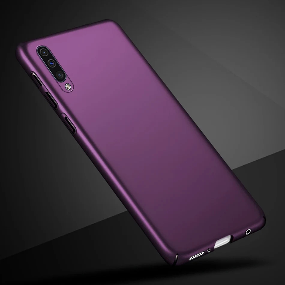 For Samsung A30s Case Hard Plastic Back Cover Phone Case For Samsung Galaxy A30s A307F A307 SM-A307F Protective Cover Coque Bags - Color: Purple