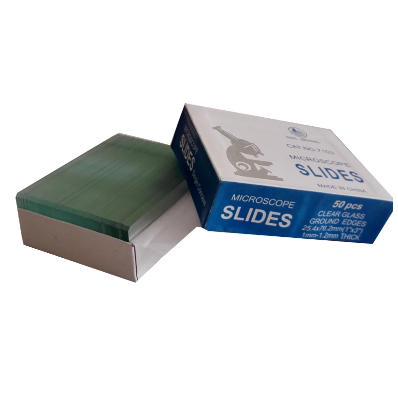 50PCS Reusable Laboratory Educational Single Concave Microscope Blank