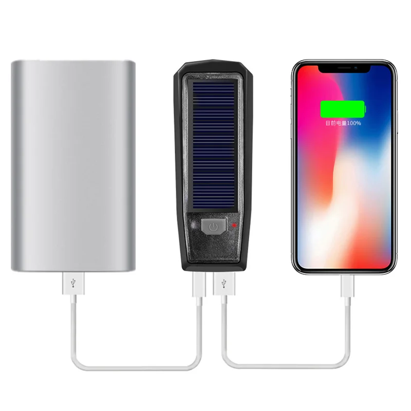 ROCKBROS IPX4 водонепроницаемый велосипедный светильник 2000 мАч USB зарядка от солнечной