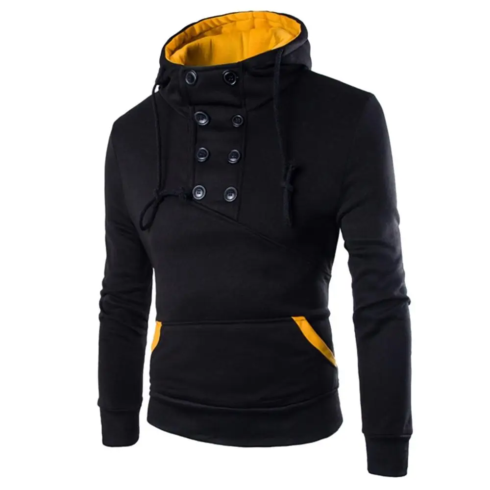 

2019 New Fashion Men Autumn Hoodie Long Sleeve Patchwork Hoodie Hooded Sweatshirt Top Tee Outwear Blouse Sweatshirt Erkek Moleto