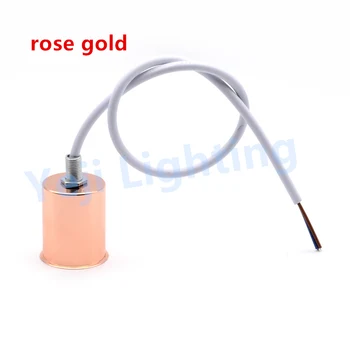 

rose gold E27 retro Vintage ceramics lamp holder Ceiling rose lamp cup for wall lamp chandelier DIY lighting accessories