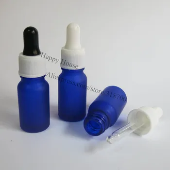 

360 x 10ml Frost Blue Glass Bottle,10cc Glass Dropper Bottle,1/3oz Dropper Glass Container for Essential Oil Use